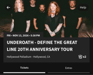 Underoath define the great line tour 2 tickets