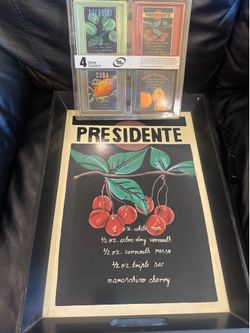 Stone Coasters and Presidente Serving Tray