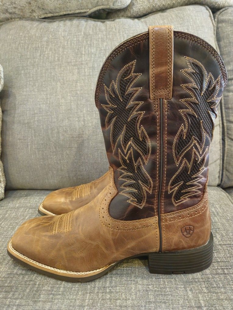 Ariat Sport Cool VentTEK Western Performance Boots Square Toe 10031446 Men Sz 12