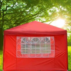 10x10 FT Heavy Duty Instant Canopy Tent with Complete Sidewall Pop Up Canopy - Multiple Colors Available