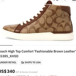 Coach men’s high tops