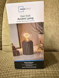 Mainstays Open Bulb Accent Lamp Smiley Filament