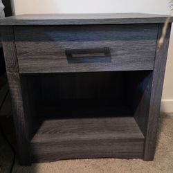 Grey Faux Wood Nightstands