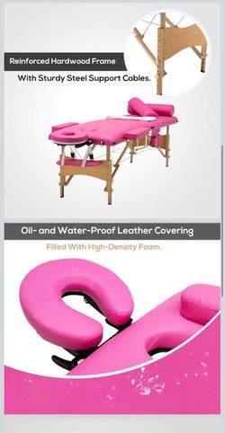 Portable Folding Massage Table Pink