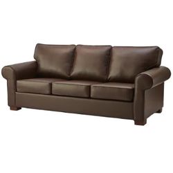 IKEA Brown Leather Sofa