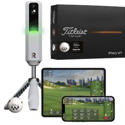 Rapsodo - MLM2PRO Golf Launch Monitor w/ (12) Titleist 2025 Pro V1 Golf Balls - Silver