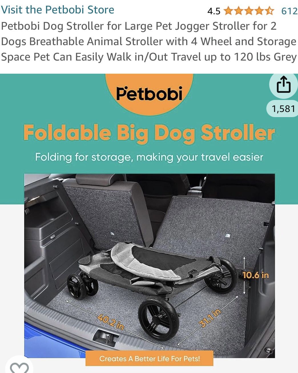Petbobi Dog Stroller