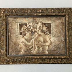 Large Roman wall canvas frame art, 48x36