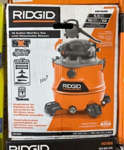 Ridgid 16gallon shop vacuum with detach blower