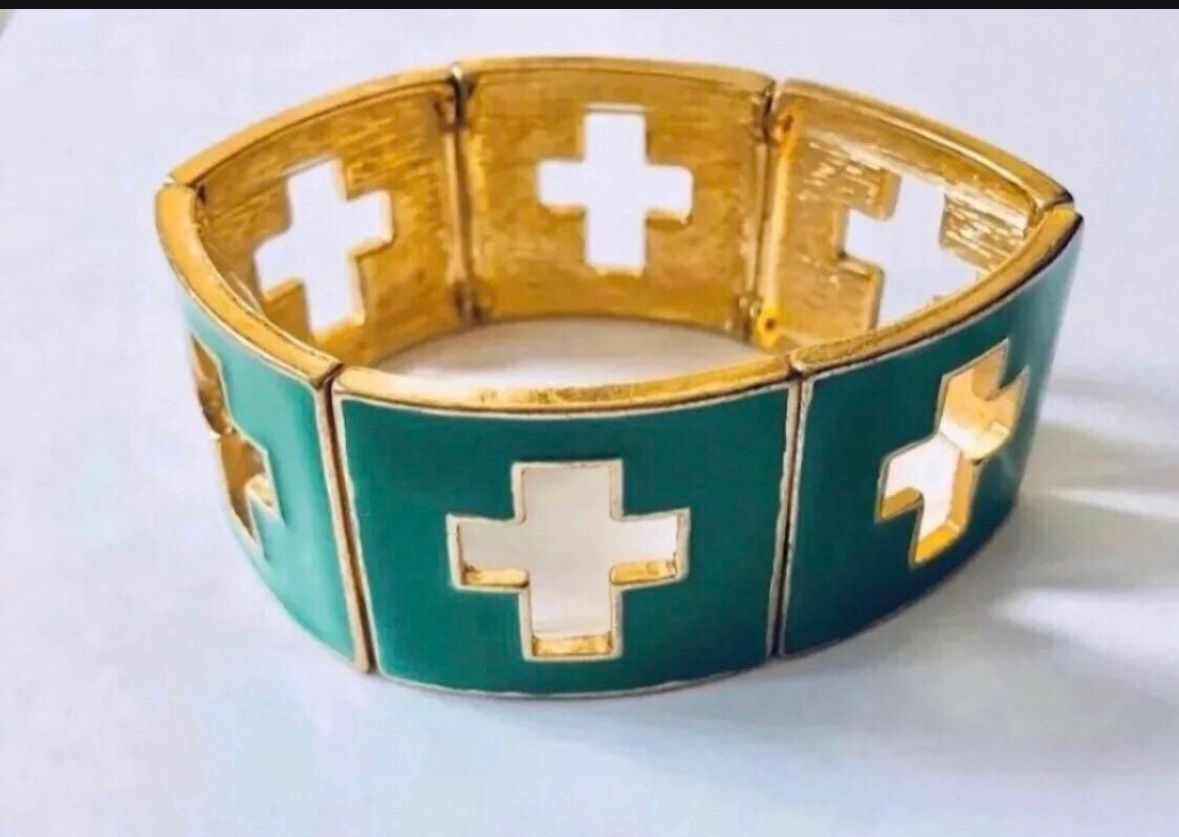 Green Slip On Bracelet, Boutique Jewelry