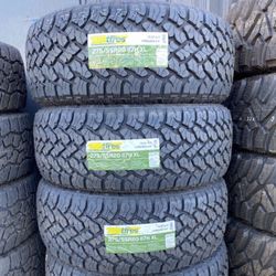 275/55/20 TBB All Terrain Set of brand new tires installed and balanced, set de llantas nuevas instaladas y balanceadas 