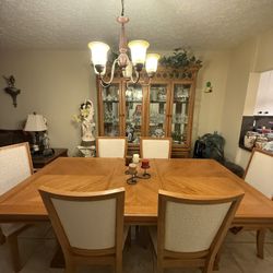 Dining room Set For Sale - Table, 6 Chairs & China Cabinet