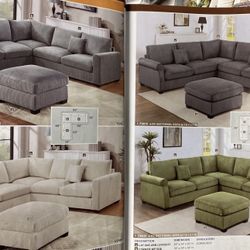 New 3PC sectional set with Ottoman — Financing & Delivery Available🚚