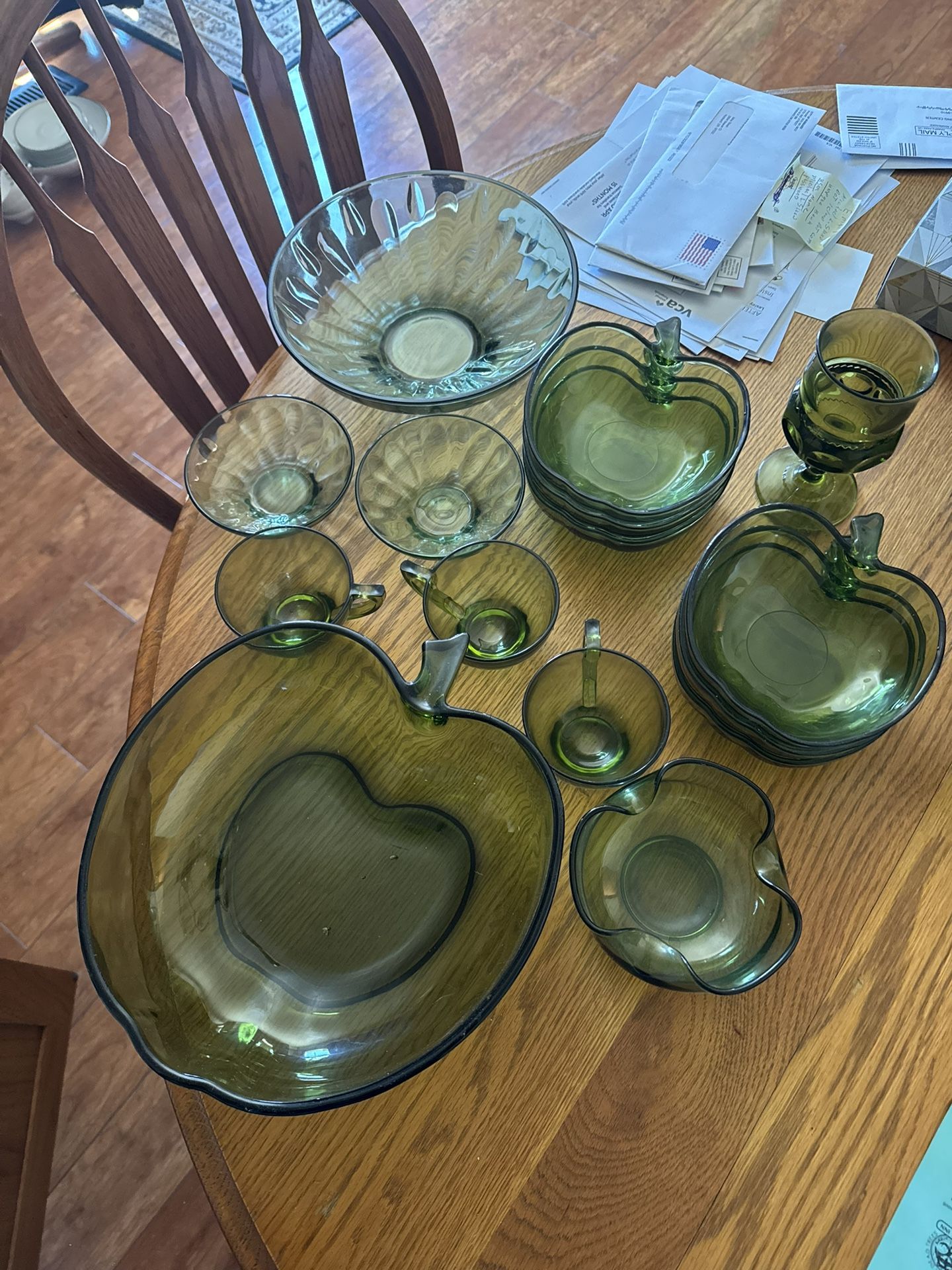 Vintage Green Glass Collection