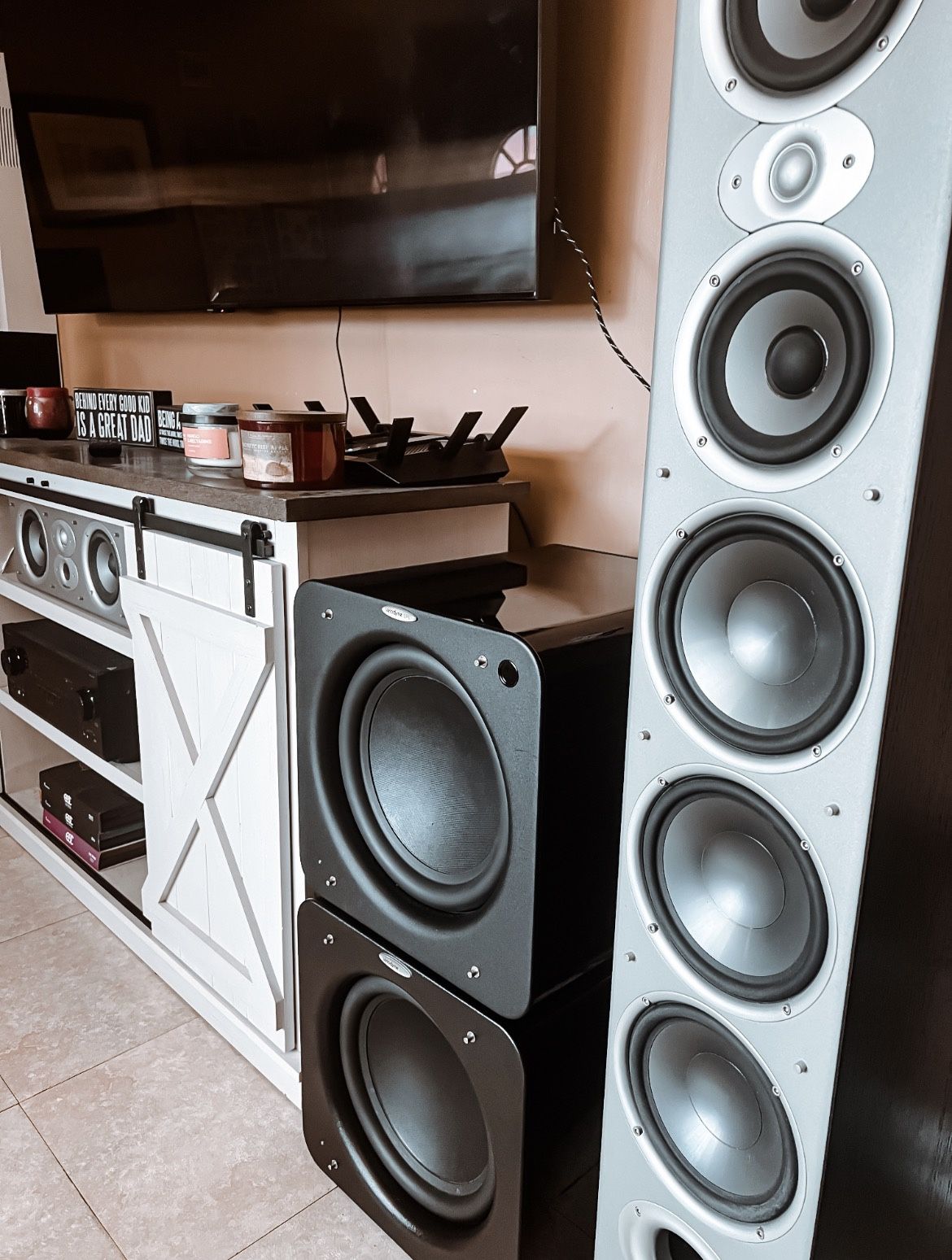 Polk Audio Rti12 Tower Speakers Free Center Channel Polk Csi3