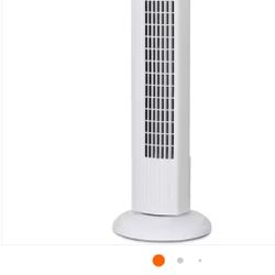 35W White 28 In. Oscillating Tower Fan With 3 Wind Speeds Quiet Bladeless New In The Box 