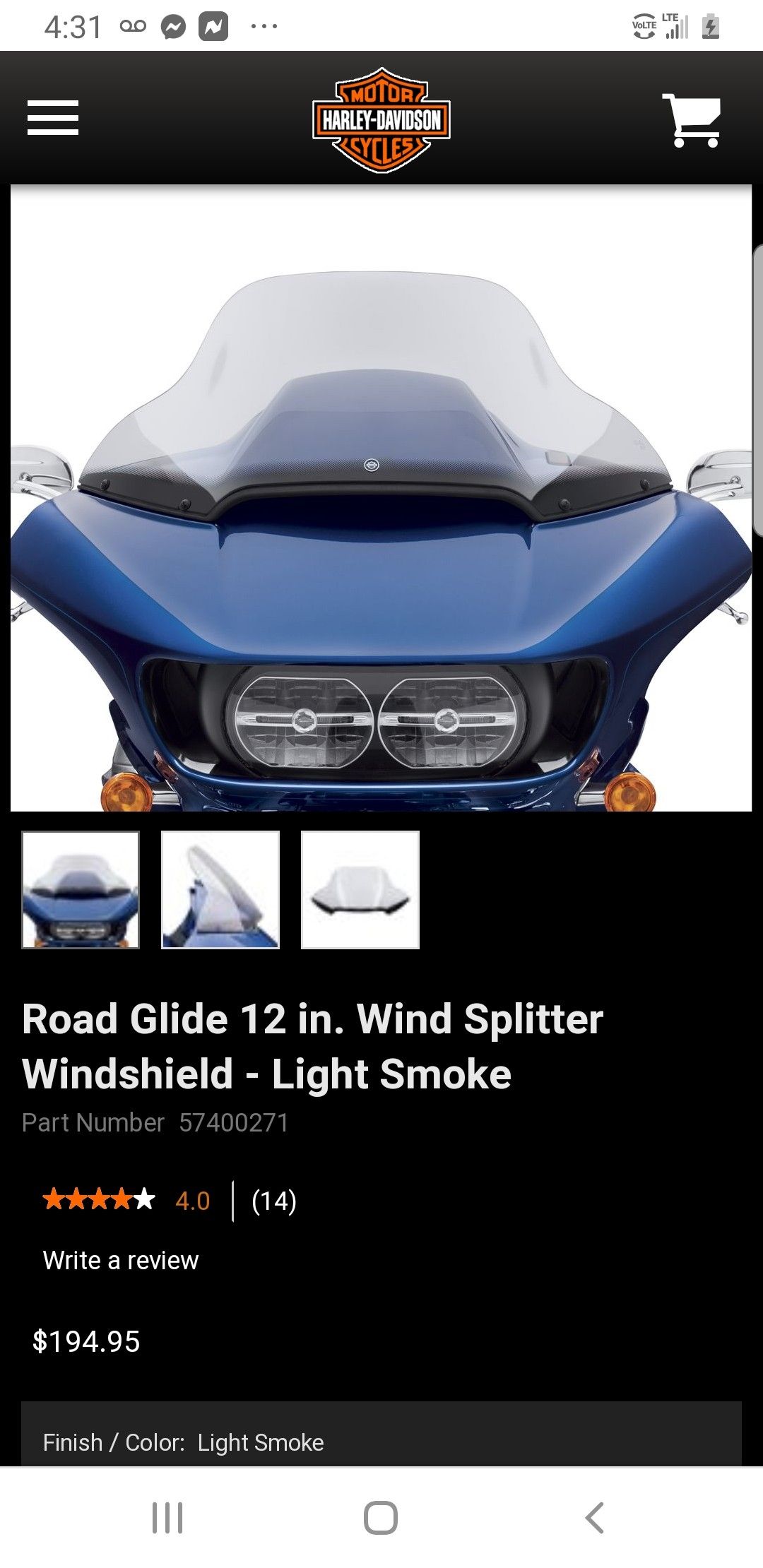 Harley Davidson Windshield: Road Glide Wind Splitter windshield