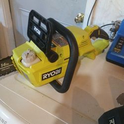 RYOBI Chainsaw Two Batteries And Charger