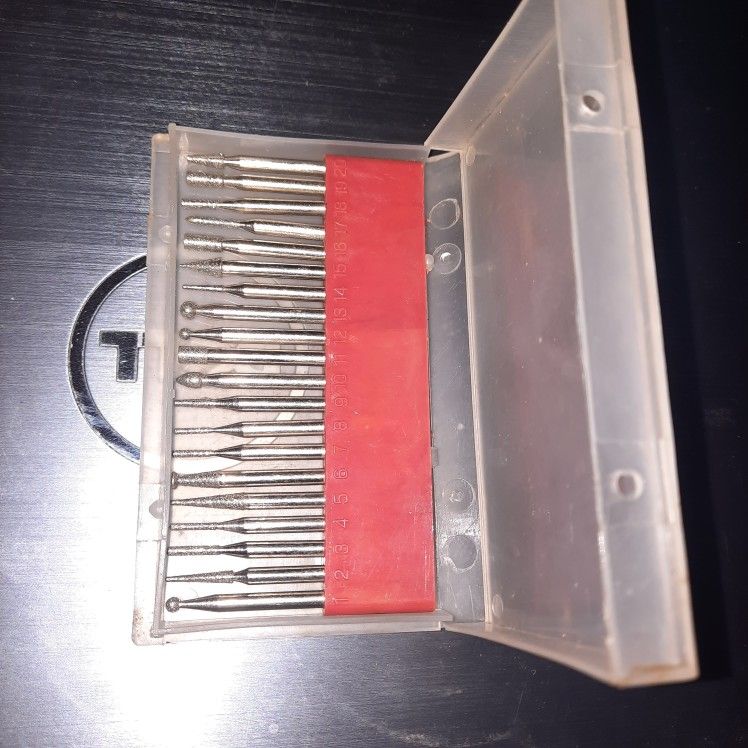 Diamond Burr Grinding Drill Bit Set 20 Pcs, 1/8". Unbranded.