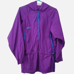 vintage Columbia women's purple and teal anorak windbreaker jacket