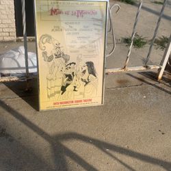 Man Of La Mancha Musical Play Poster In A Glass - Aluminum Frame 2 Ft X 1 Ft