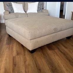 Harper II 52” Devon Mouse Square Cocktail Ottoman