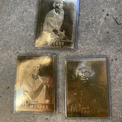 22 Karat Gold Plated Baseball Cards  