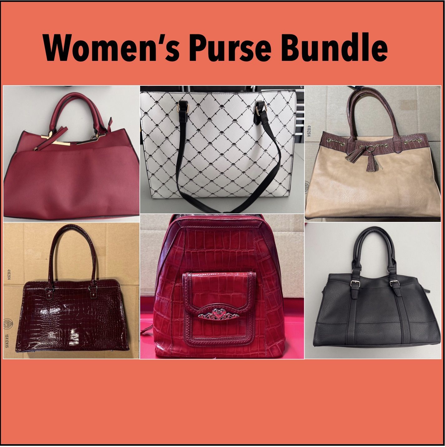 Women's Purse Handbag Tote Bag Bundle 6 Total