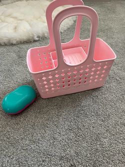 Shower Caddy / Shower Basket with Soap Dish Container - Great for College!