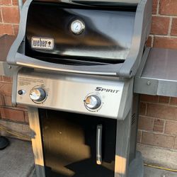Nice Silver Black And Grey Weber 2 Burner BBQ Grill