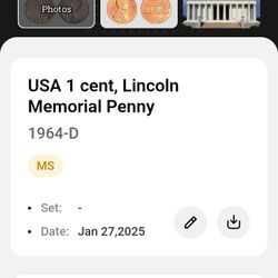 1964 D  Penny