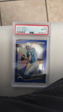 Drew Brees 2025 Prizm Blue Prizm PSA 8 #266
