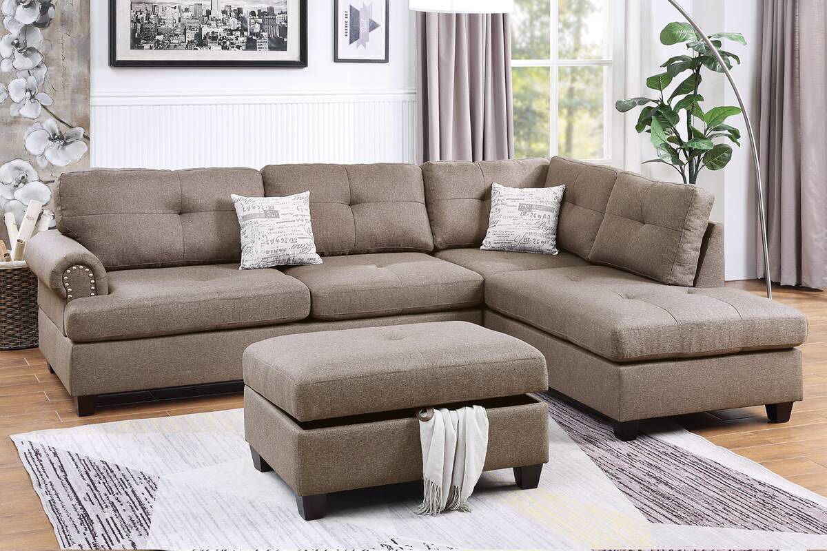 Sectional Sofa w/ Ottoman @Elegant Furniture