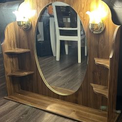 Vanity Mirror with shelf’s and lights