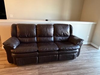 Leather Couch- Dual Recliner