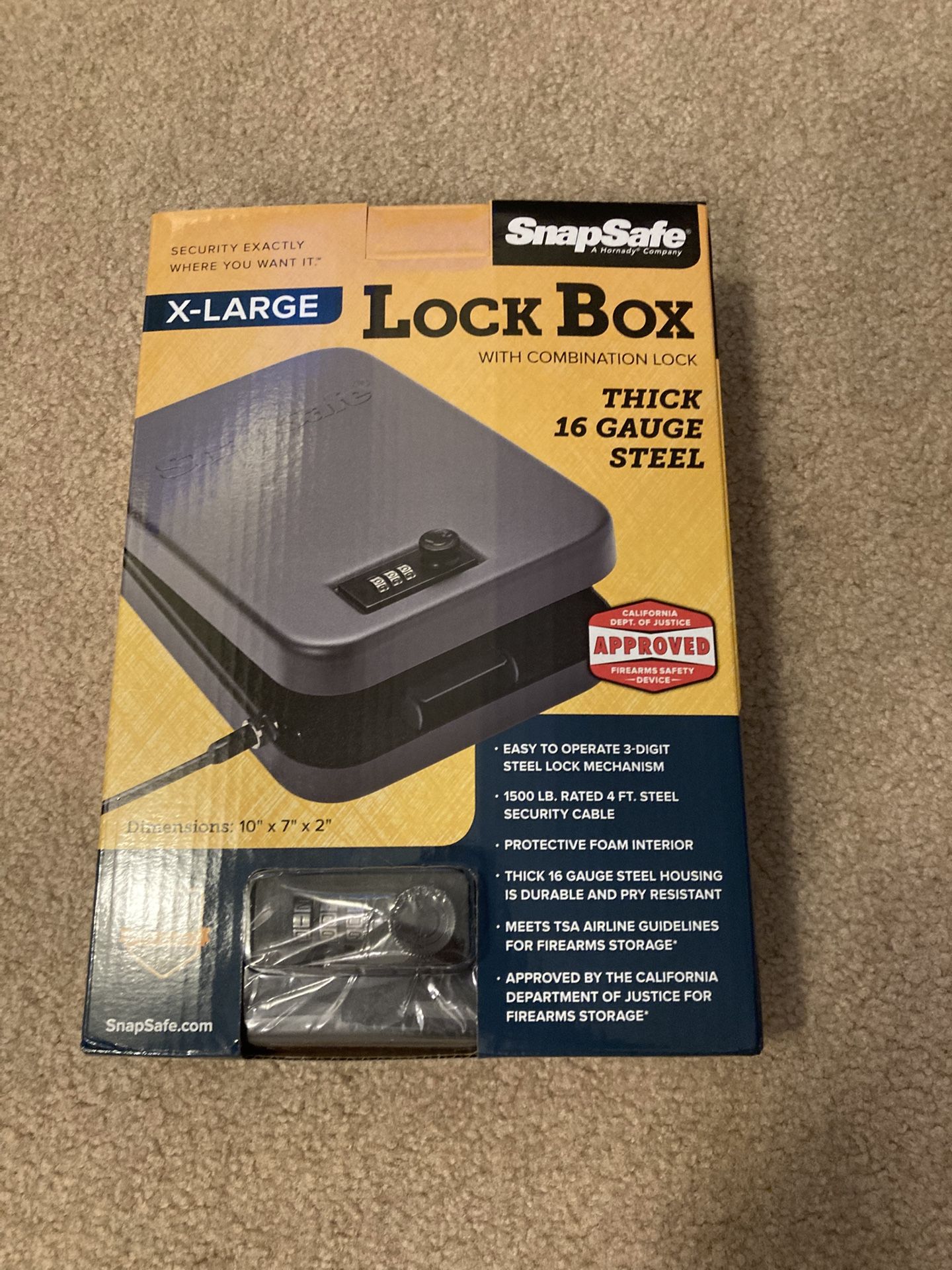 SnapSafe Portable Combination Lock Box (X-Large)