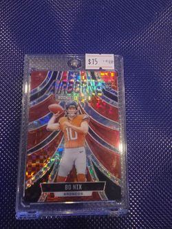 Bo Nix Broncos Rookie Card Holo Prizm