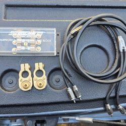 Old School Car Audio Accessories Battery Posts Fuse Block Rca Cables Stonger Fosgate Orion Mtx Alpine Jl Kicker Clarion Kenwood Zapco Ppi Xtant 