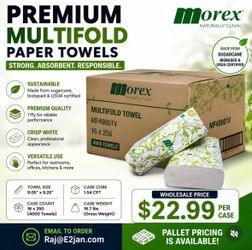 Morex Premium Multifold Paper Towels – Case of 4000