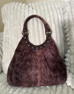 Italian Suede Distressed Handbag. Made in Italy. Vintage Leather Bag, Hippie Purse Maurizio Taiuti. Used only once. Purchased in Italy. Please check t