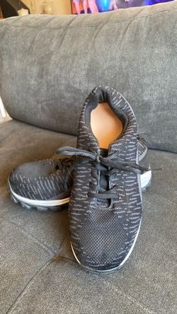 Black Knit Lace-Up Sneakers