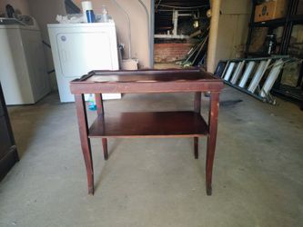 Vintage Mahogany Two-Tier Side Table
