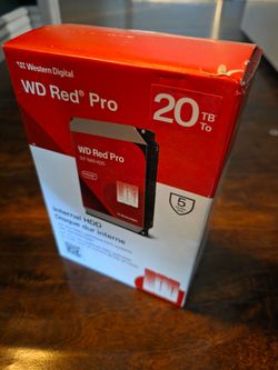 New/Sealed Western Digital 20tb Red Pro NAS Hard drive