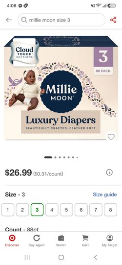 Millie moon diaper size 3