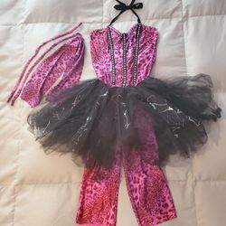 80's Pink Leopard Tutu Size Adult Small. - Figure Skating, Roller Skating, Dance, or Halloween Costume 