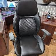 Shaquille O'Neal™ Sciron Big & Tall Ergonomic High-Back Vegan Leather Executive Gaming Office Chair, Black, BIFMA Compliant