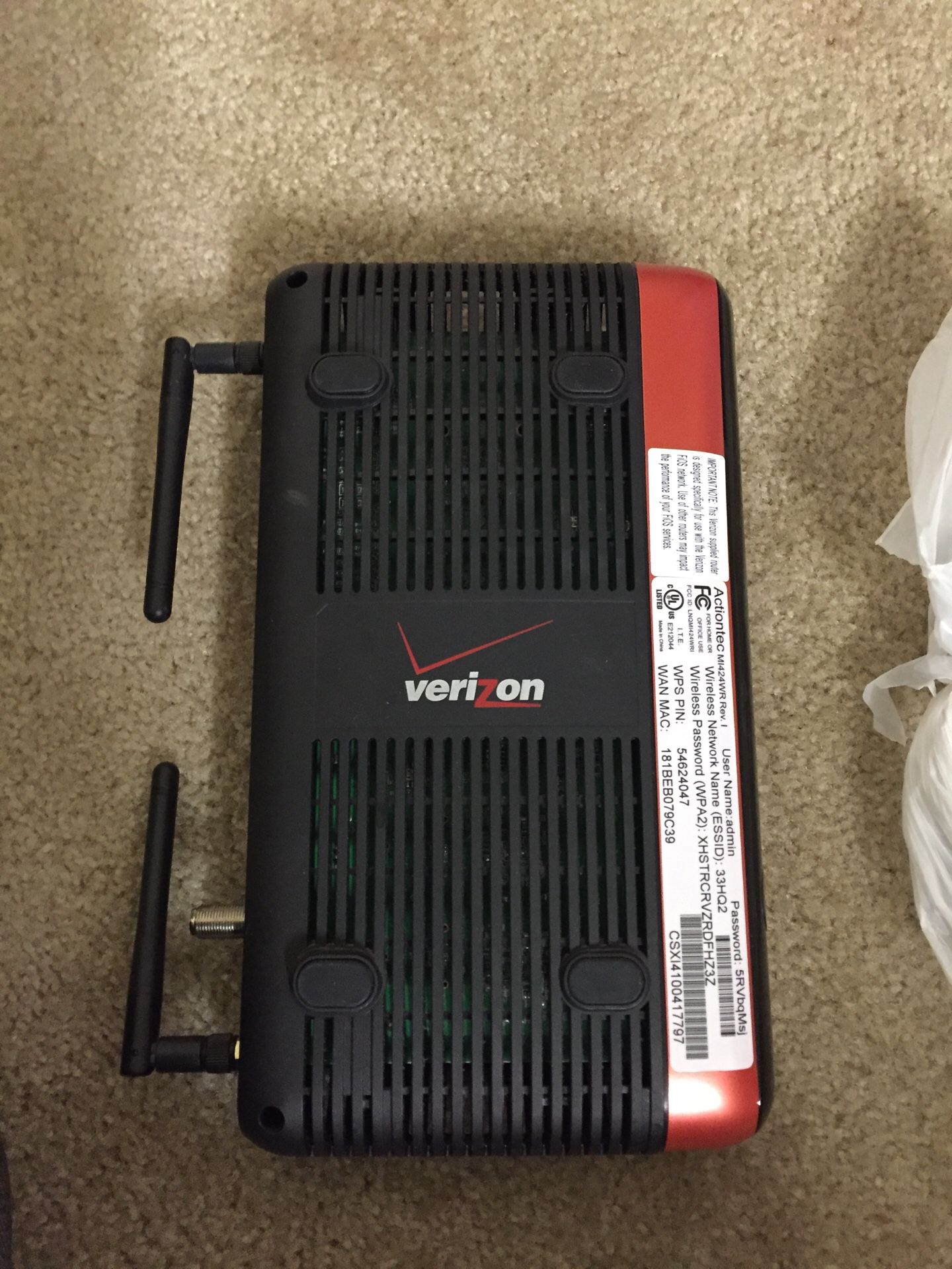 Verizon router