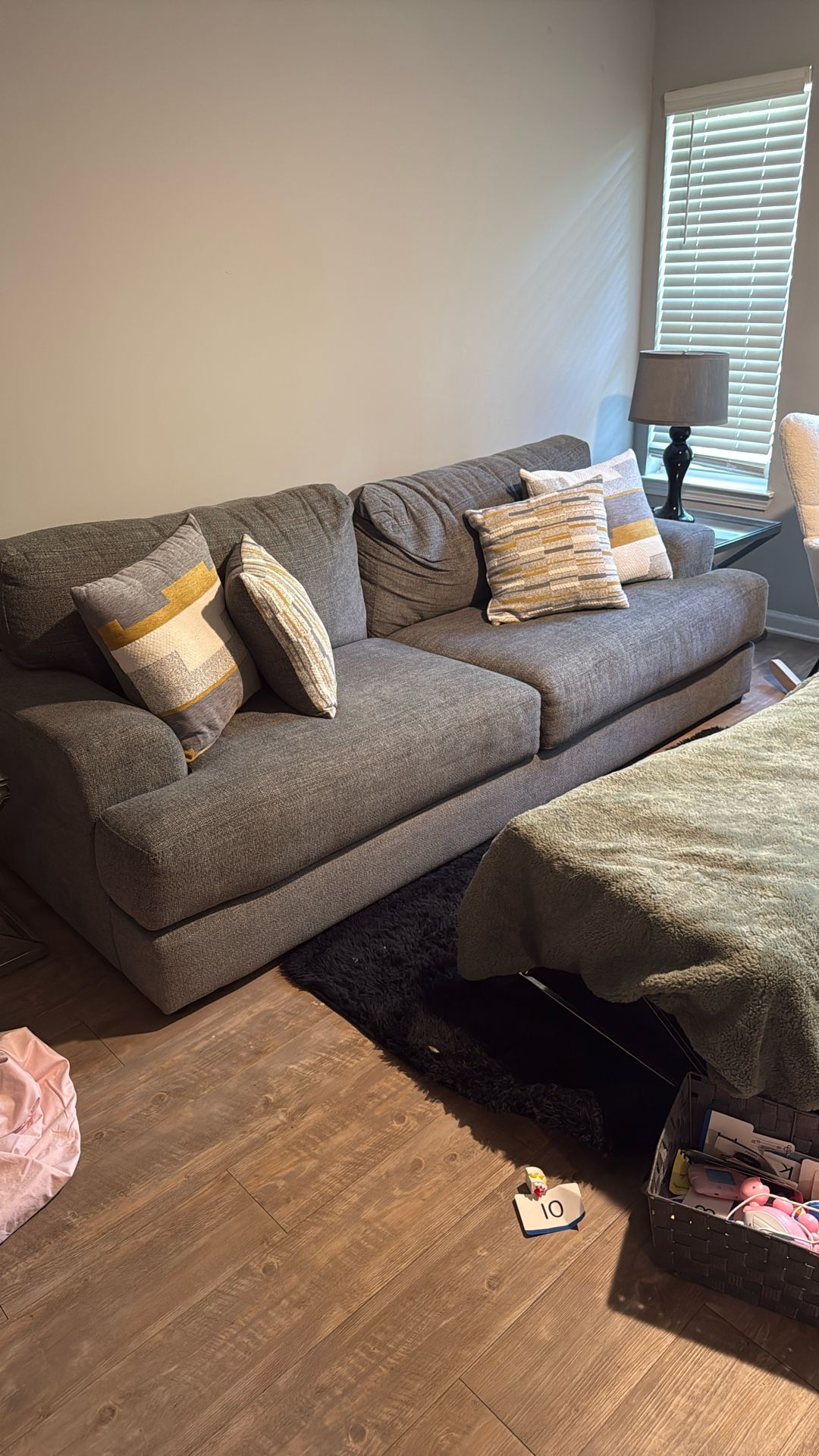 Grey Couch w/ Pillows incl