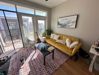Mustard Yellow Mid-Century Style Sleeper Sofa
