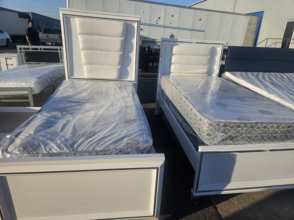 Twin Bed With Led Light Head Board